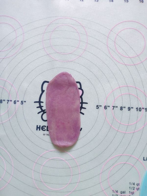 紫薯花朵豆沙酥饼