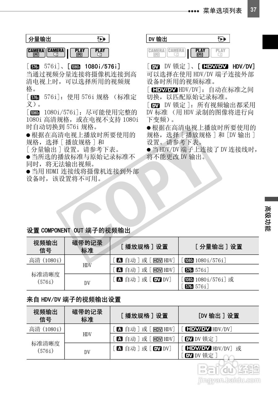 佳能HV40数码摄像机使用说明书:[4]
