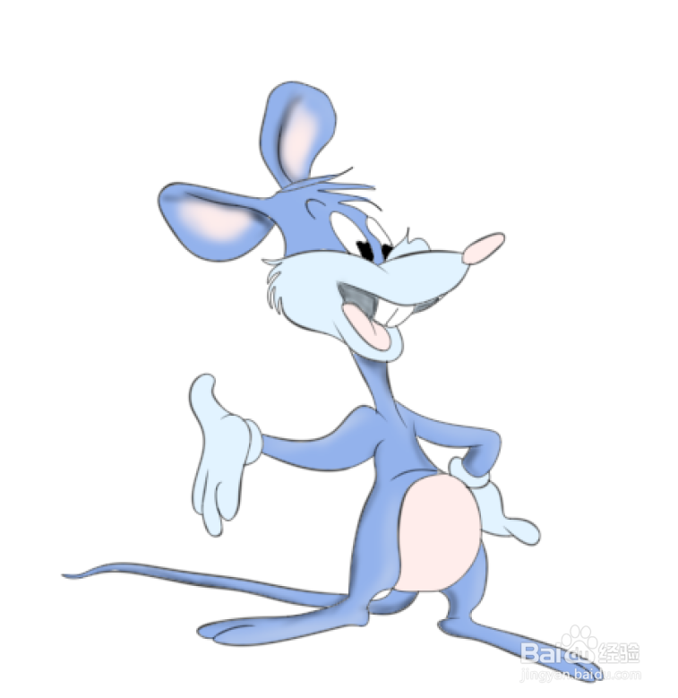 简笔画--卡通版得意的小老鼠