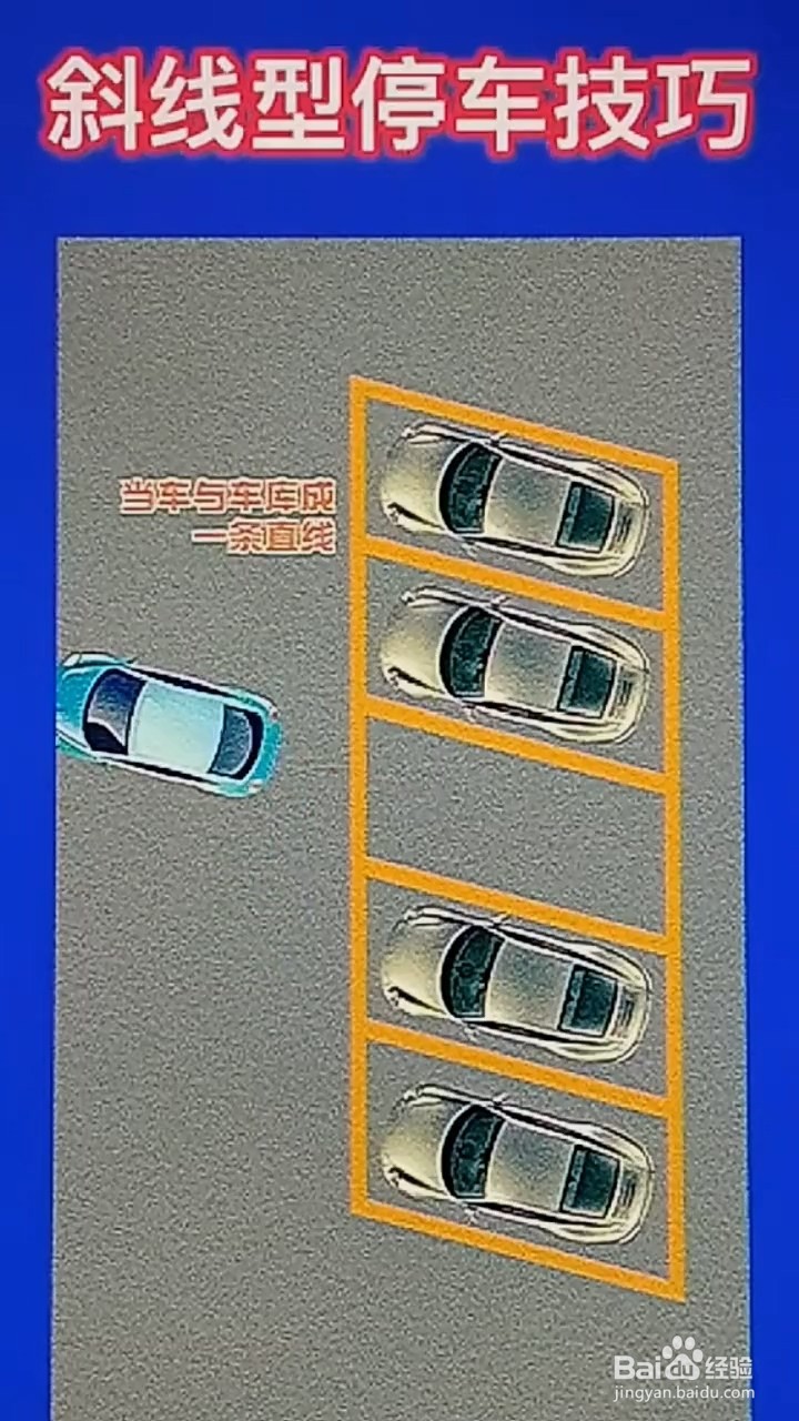 机动车如何进行斜线型停车?