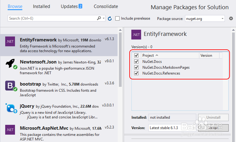 图解利用NuGet管理解决方案包