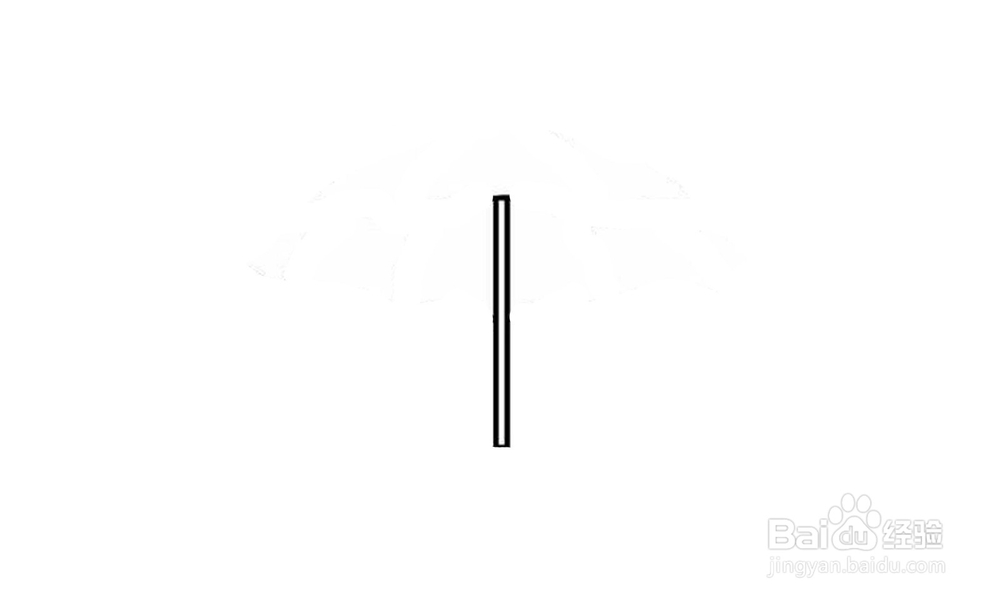 如何画出一个绿色雨伞？