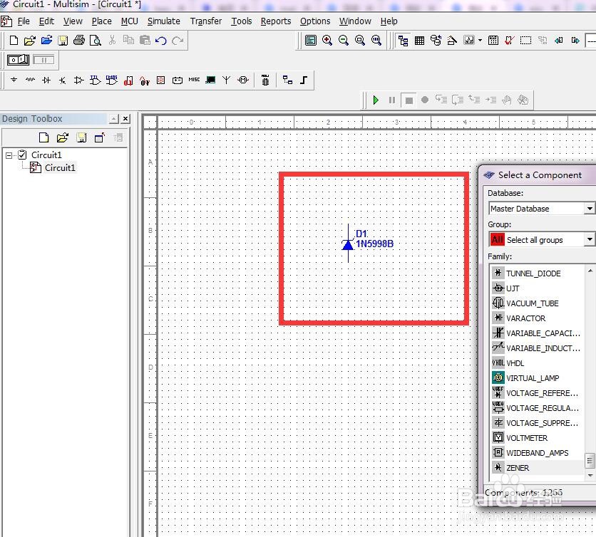 如何使用Multisim绘制1N5998B二极管？