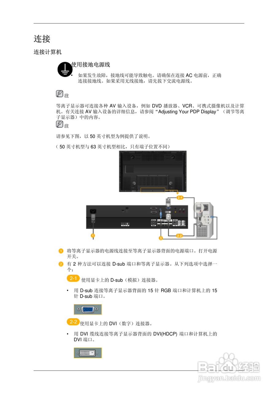 三星P63F液晶显示器使用说明书:[3]