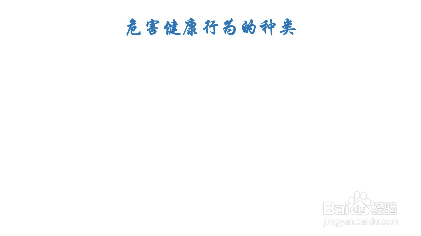 危害健康行为的种类手抄报