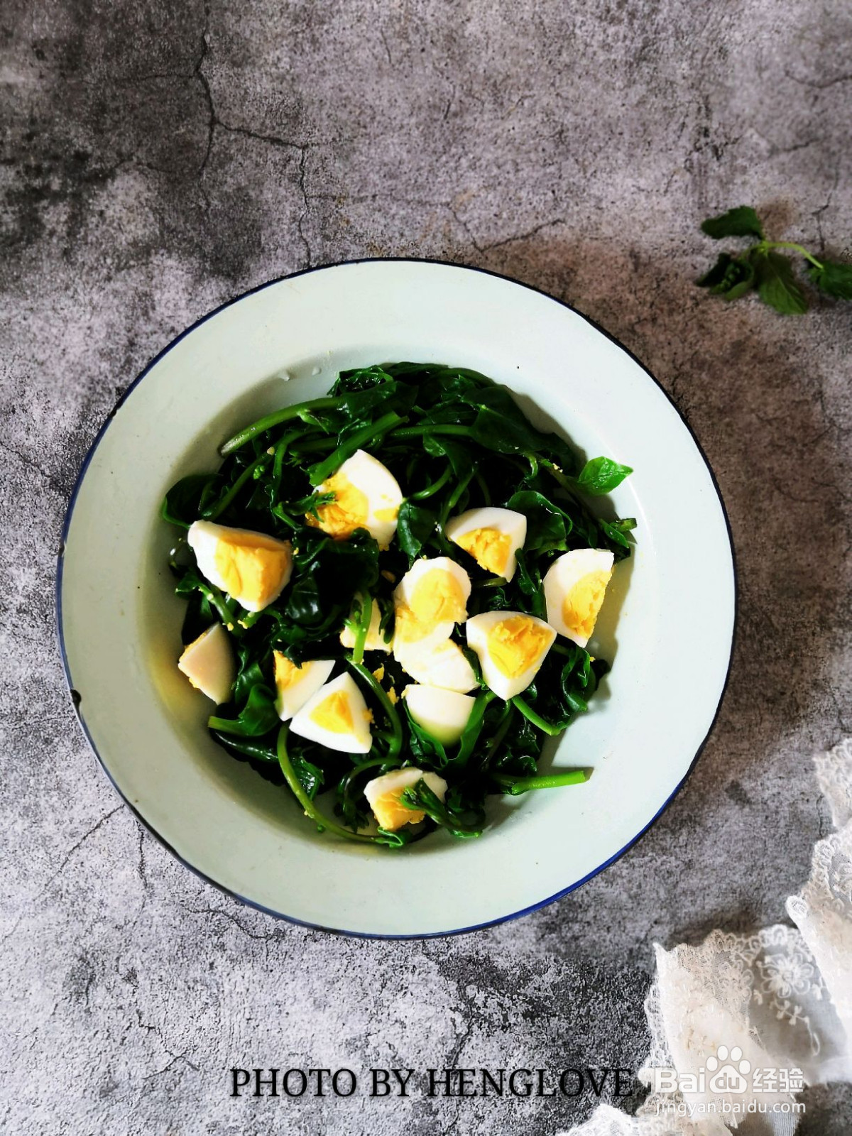 木耳菜鸡蛋沙拉的做法