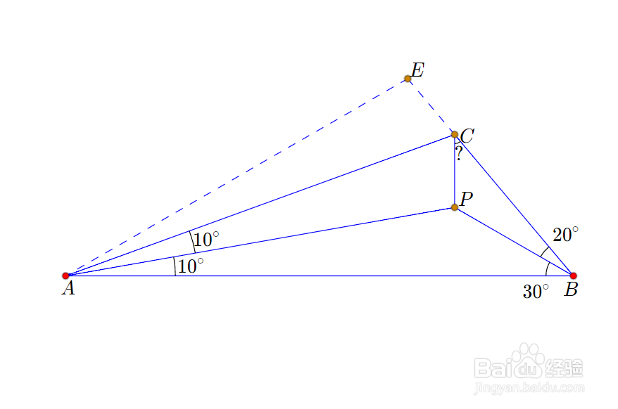 【平面几何】10°20°70°10°30°40°型角格点三角形