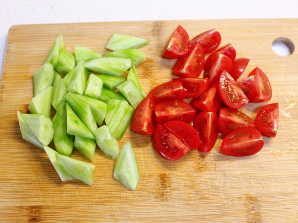 虾仁时蔬大拌菜