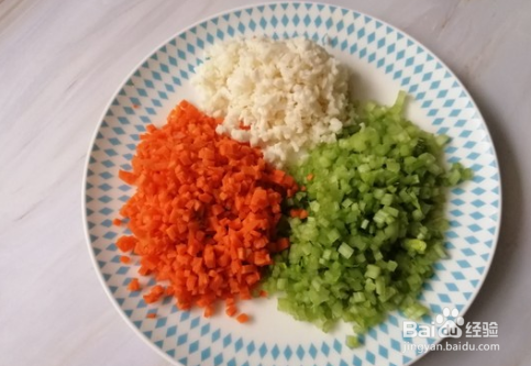 胡萝卜蔬菜蒸丸子