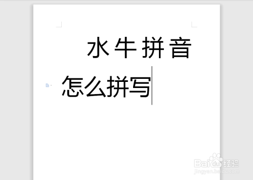水牛拼音怎么拼写