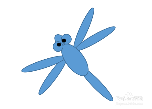 wps怎么画胖胖的蜻蜓