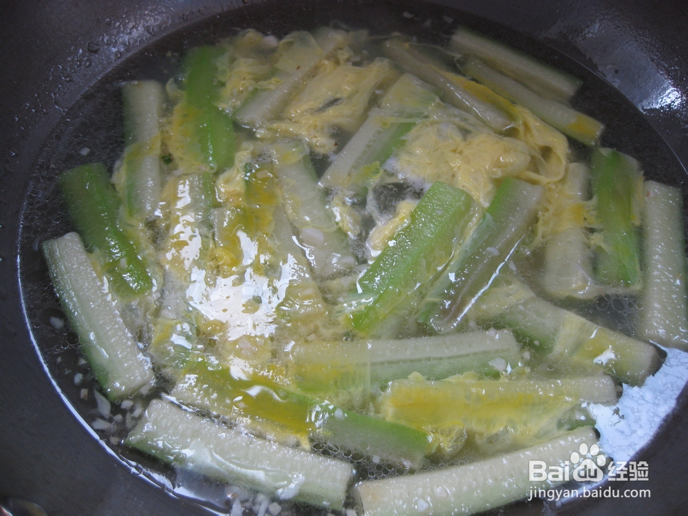 春季时令菜——丝瓜鸡蛋汤