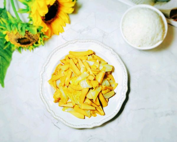 娃娃菜炒杏鲍菇