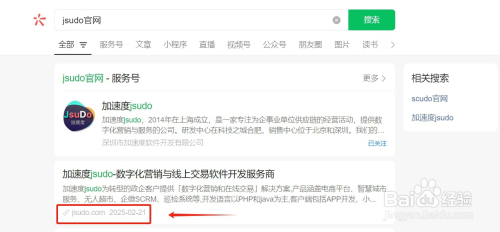 百度怎么搜索到jsudo的官网？