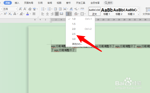 wps行距調整不了