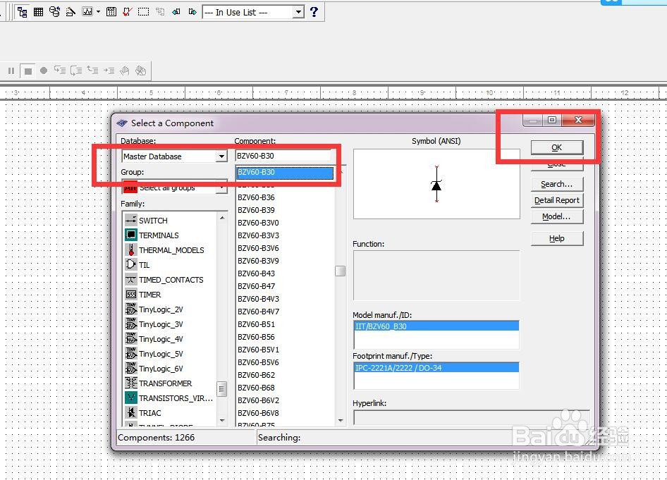 如何使用Multisim绘制BZV60-B30二极管？