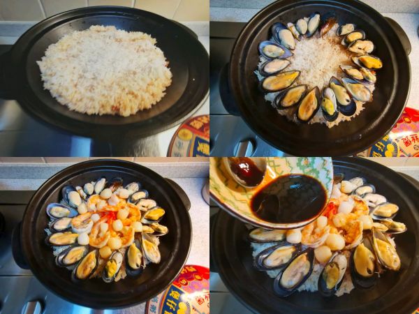 海鲜贻贝煲仔饭