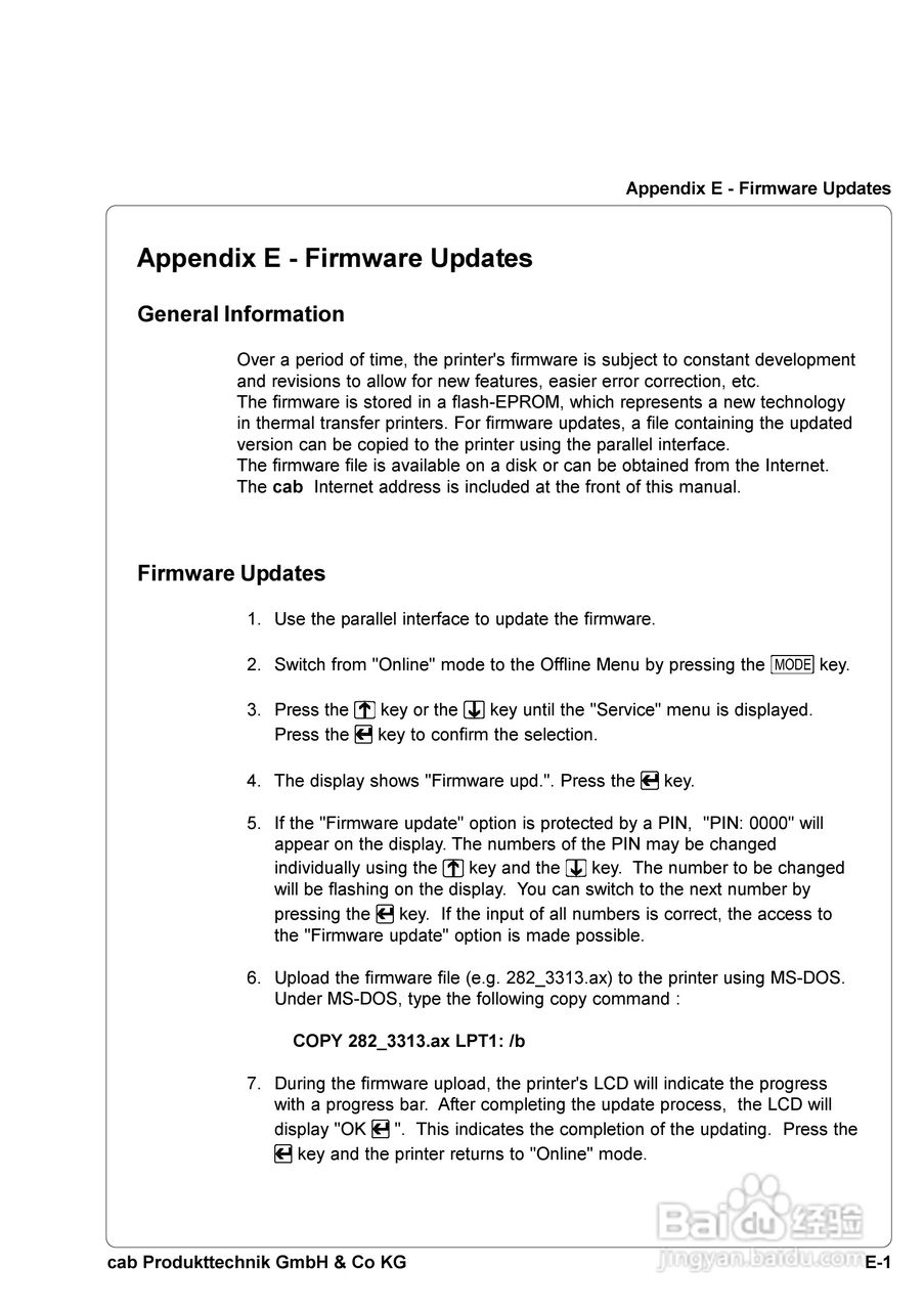 cab A8300打印机使用说明书:[12]