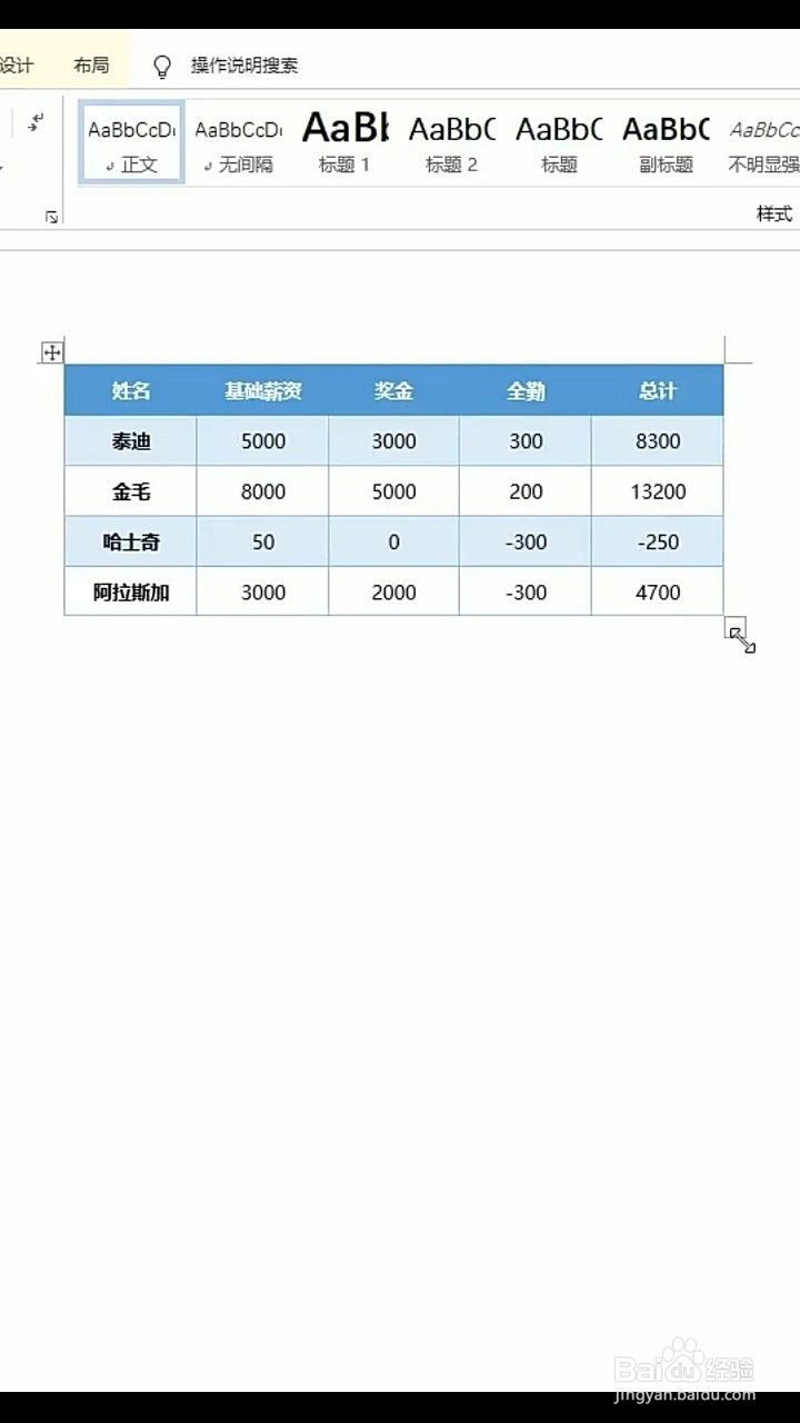 快速调整Word表格行高列宽