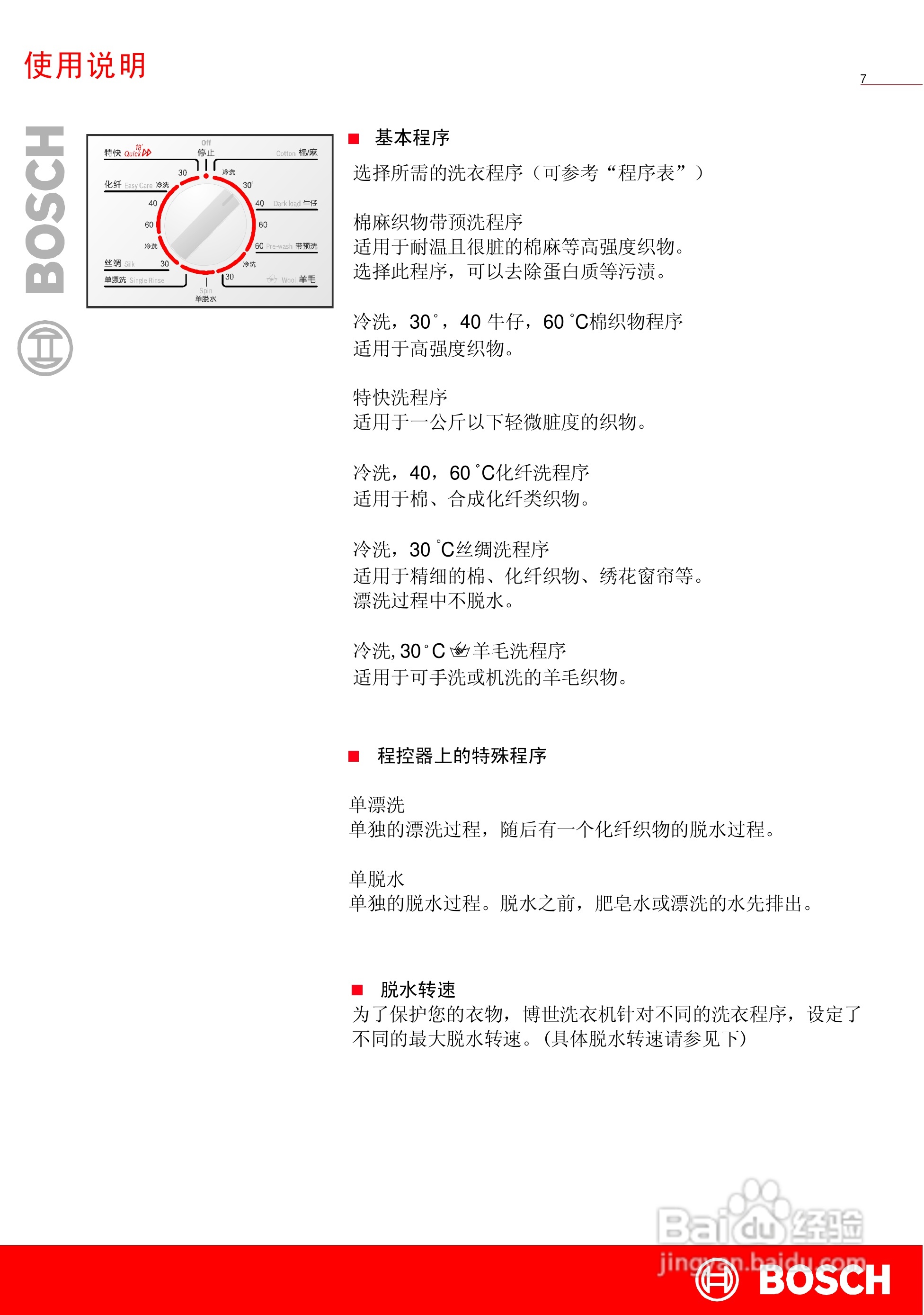 博世WAG15060TI全自动滚筒洗衣机使用及安装说明书:[1]