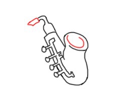 萨克斯风怎么画简笔画