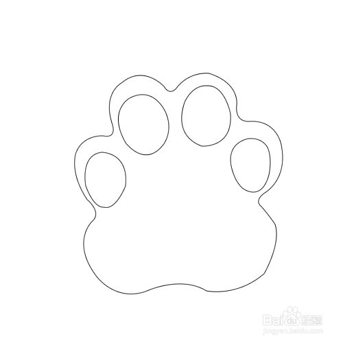 如何画熊掌简笔画