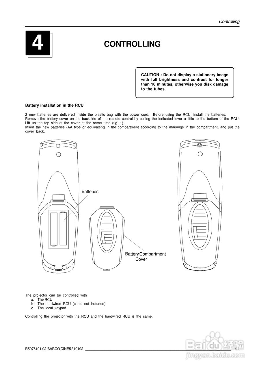 Barco巴可 Cine 5投影机说明书:[2]