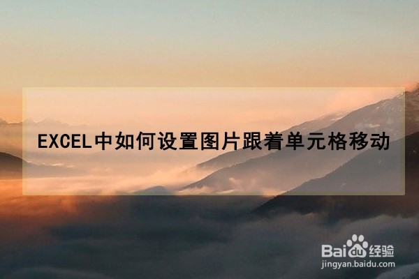 excel中要怎样让图片跟着单元格移动
