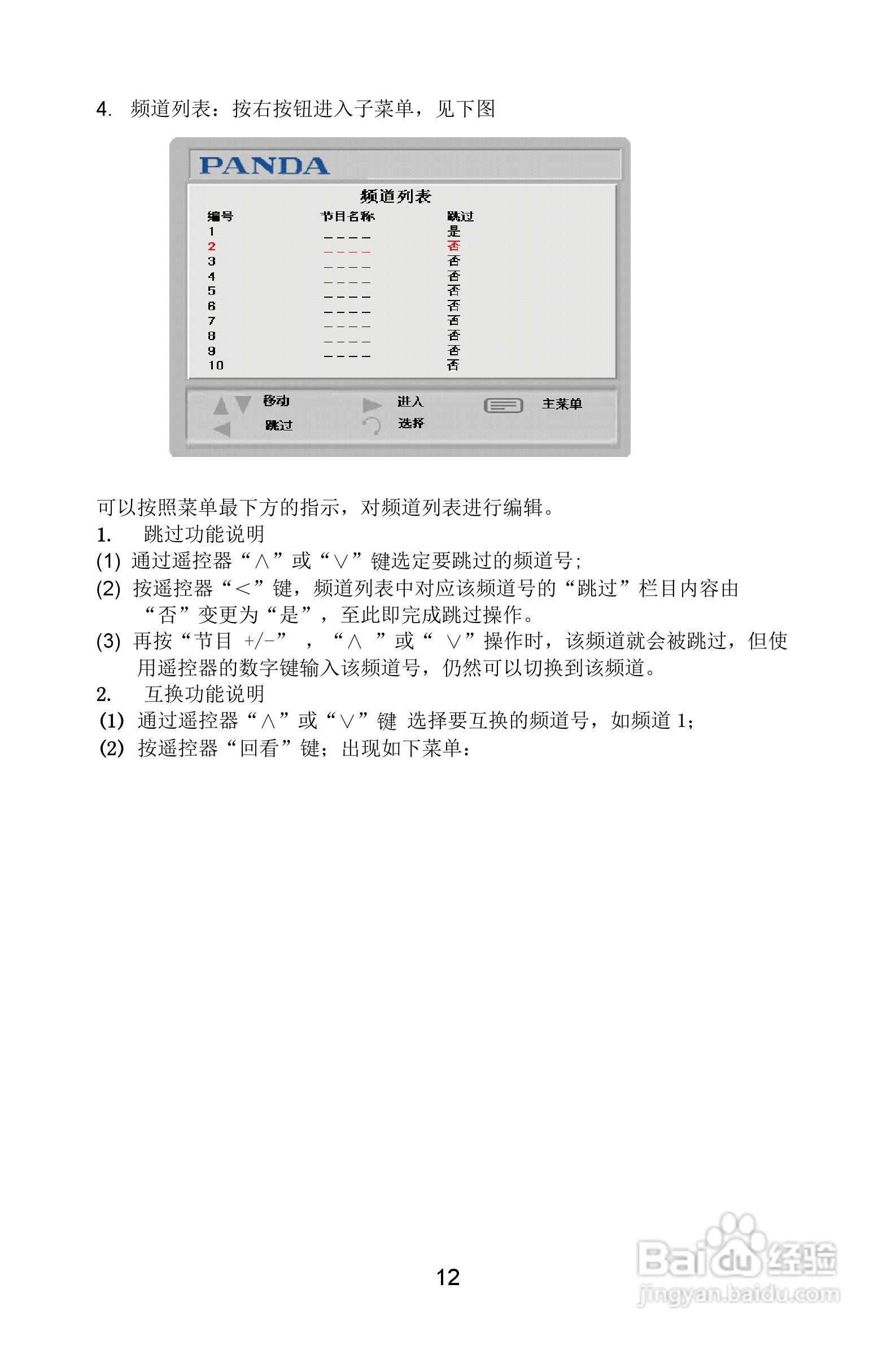 熊猫电子L26A01液晶彩色电视机说明书:[2]