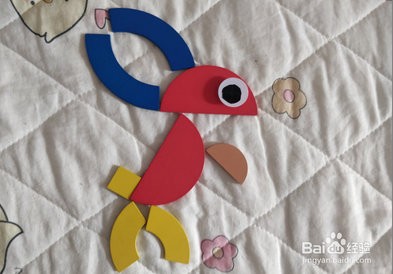 用幼儿积木怎么拼一只站着的长耳兔？