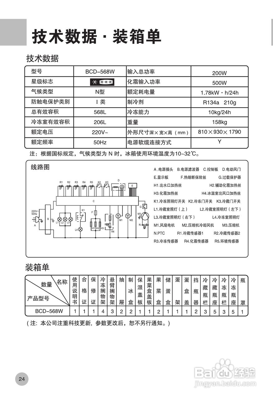 海尔冰箱BCD-568W型说明书:[3]