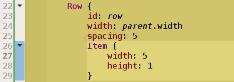 如何在Qt QML中创建列效果?