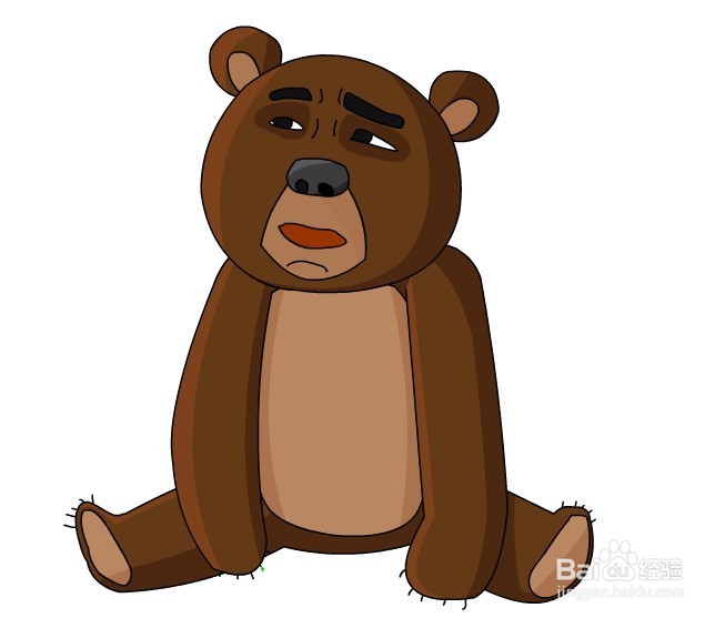 flash如何绘制一只卡通扁平熊