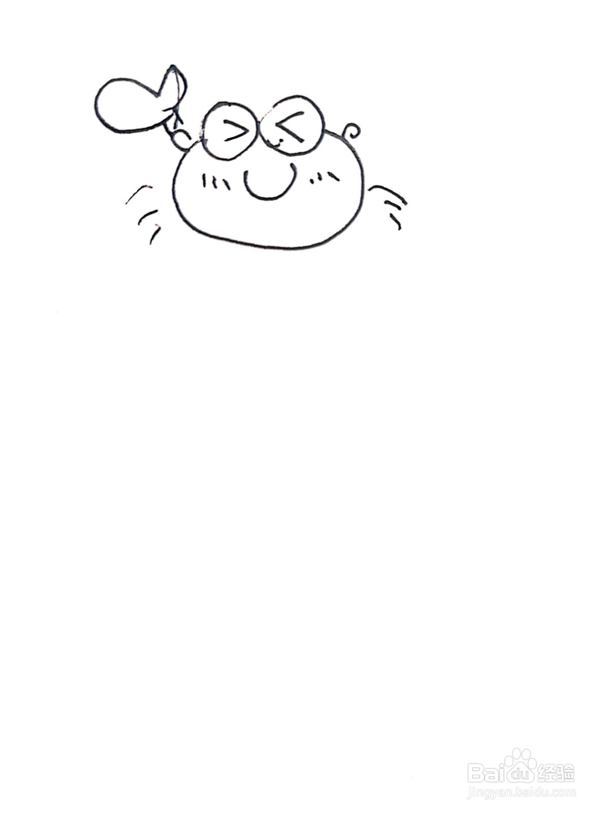 举着钳子的螃蟹线描画怎么画