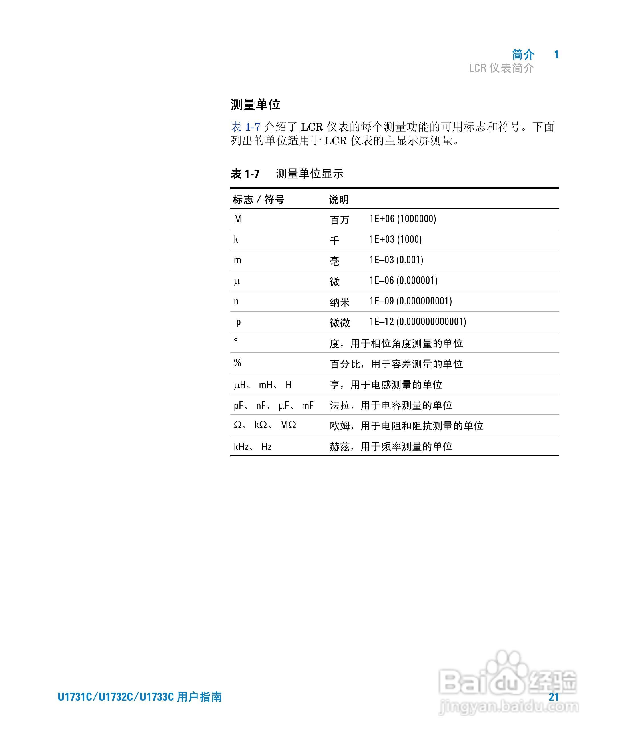 安捷伦U1733C手持式LCR仪表用户指南:[4]