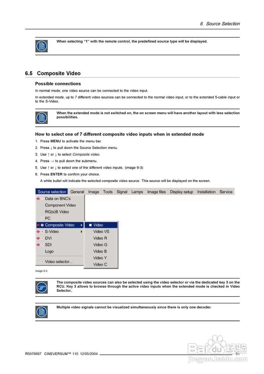 Barco巴可 Cine VERSUM 110投影机说明书:[6]