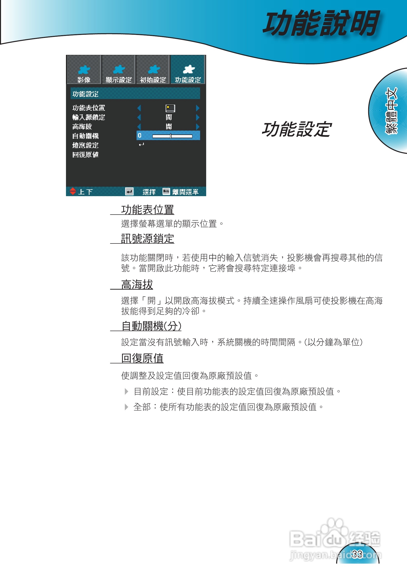 奥图码 H72投影机说明书:[4]