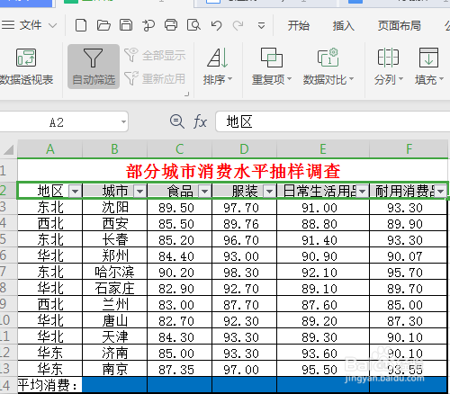 WPS2019 第十四课 如何应用自动筛选中数字筛选