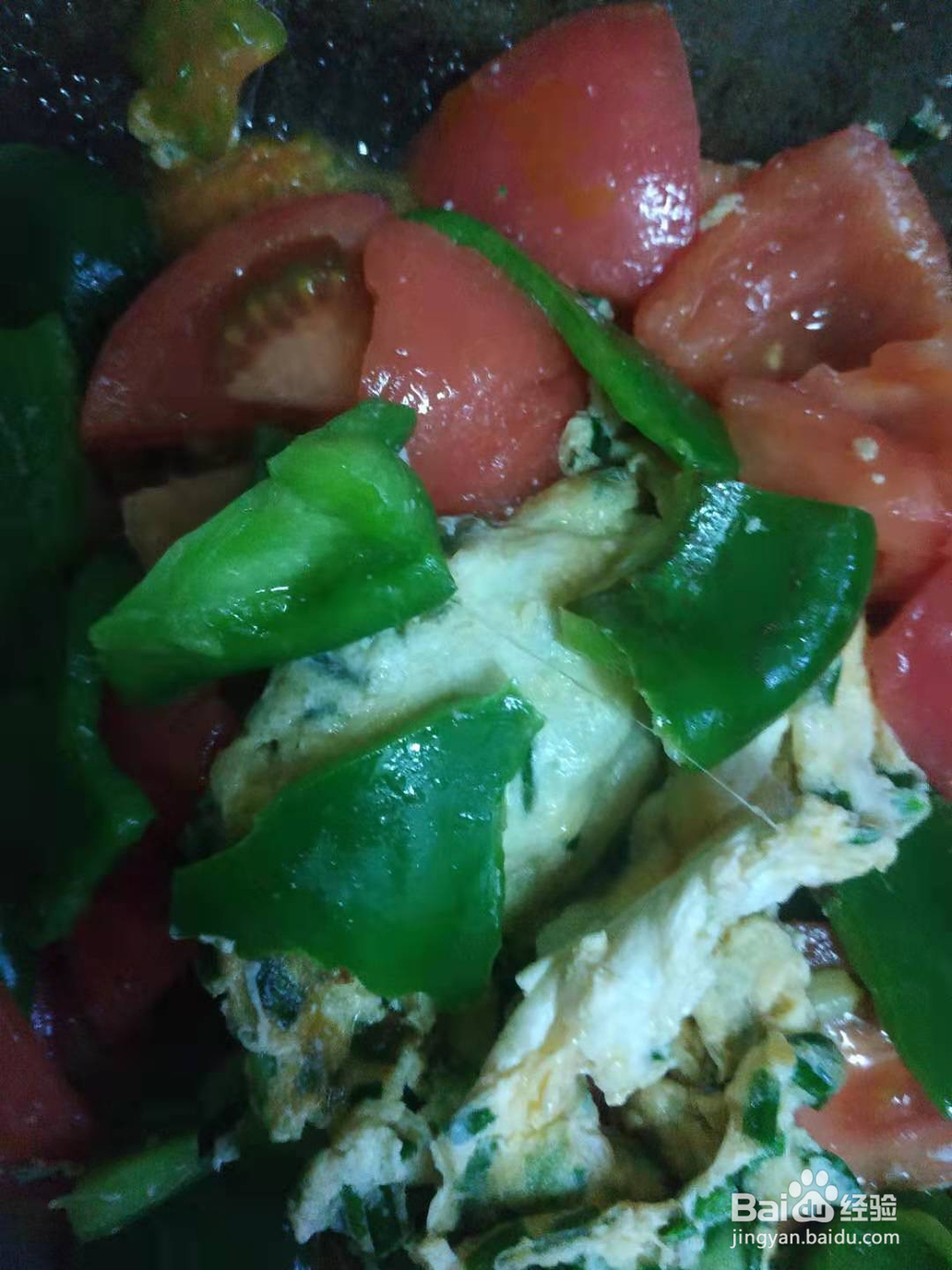 快手菜——青椒番茄炒鸡蛋