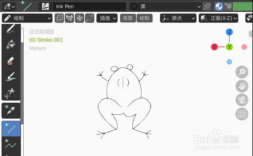 如何使用blender快速设计青蛙的2D简图模型
