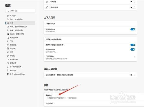 Microsoft Edge浏览器如何更改字体大小