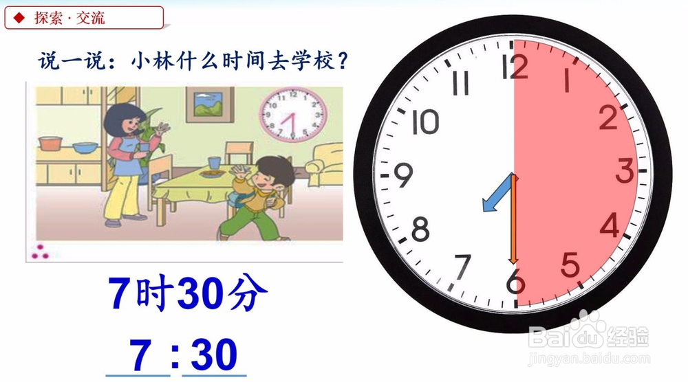 二年级学生家长要带孩子认一认时间了。