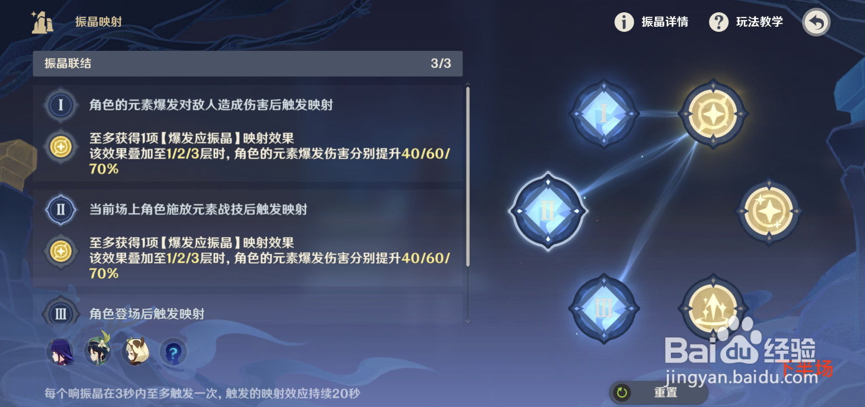 原神元素的预设怎么选