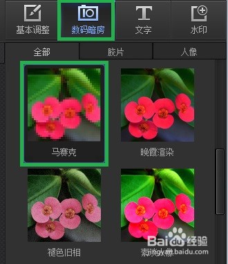 光影魔术手如何运用马赛克效果调整图