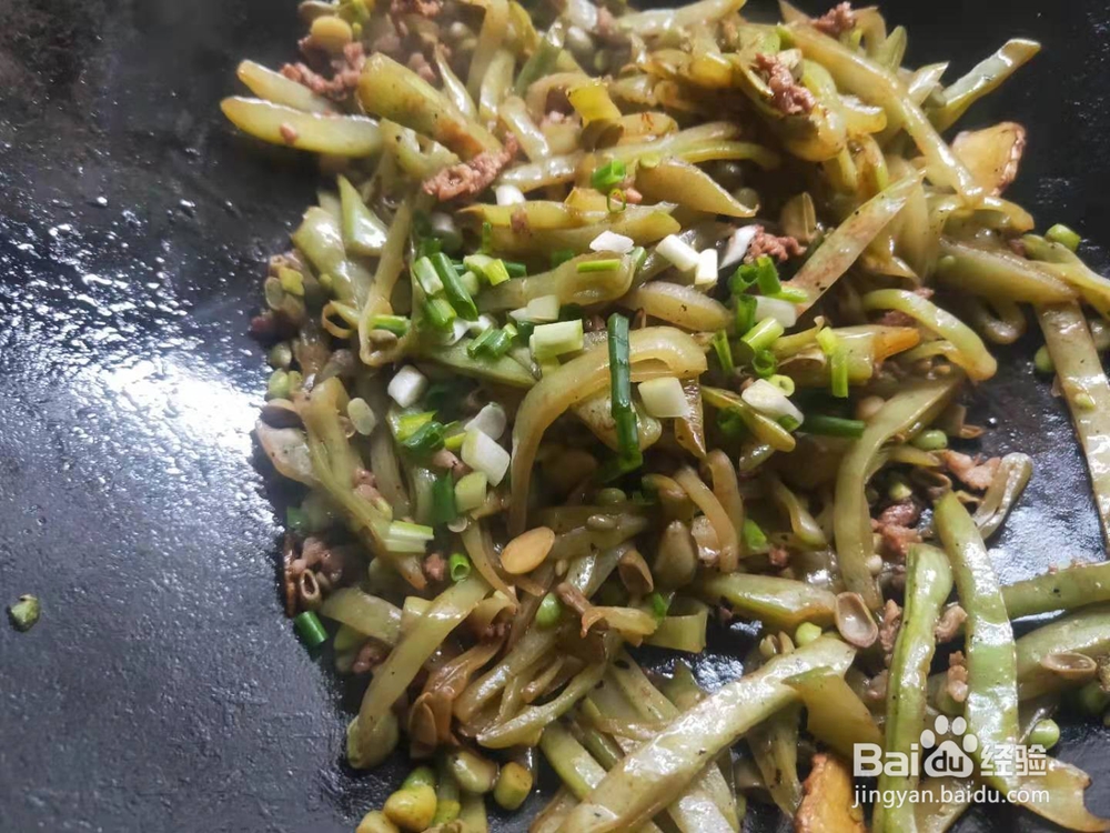 烂肉扁豆丝---养生菜系列
