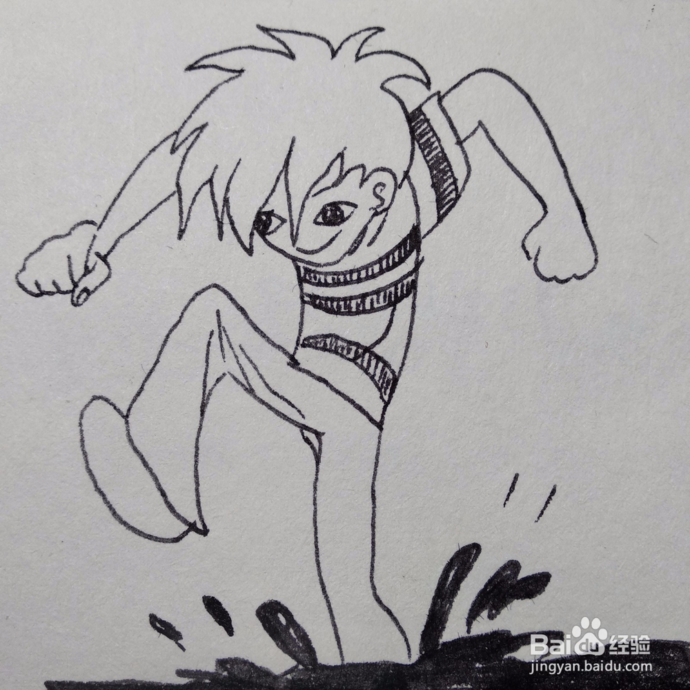 怎么画动画片邋遢大王里的男孩卡通人物简笔画