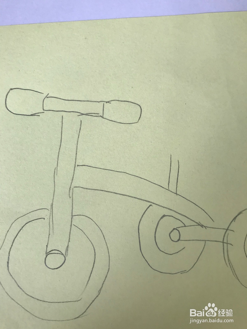 简笔画之三轮脚踏车如何画