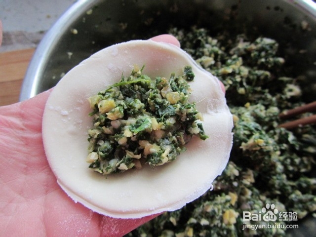 荠菜笋尖猪肉饺