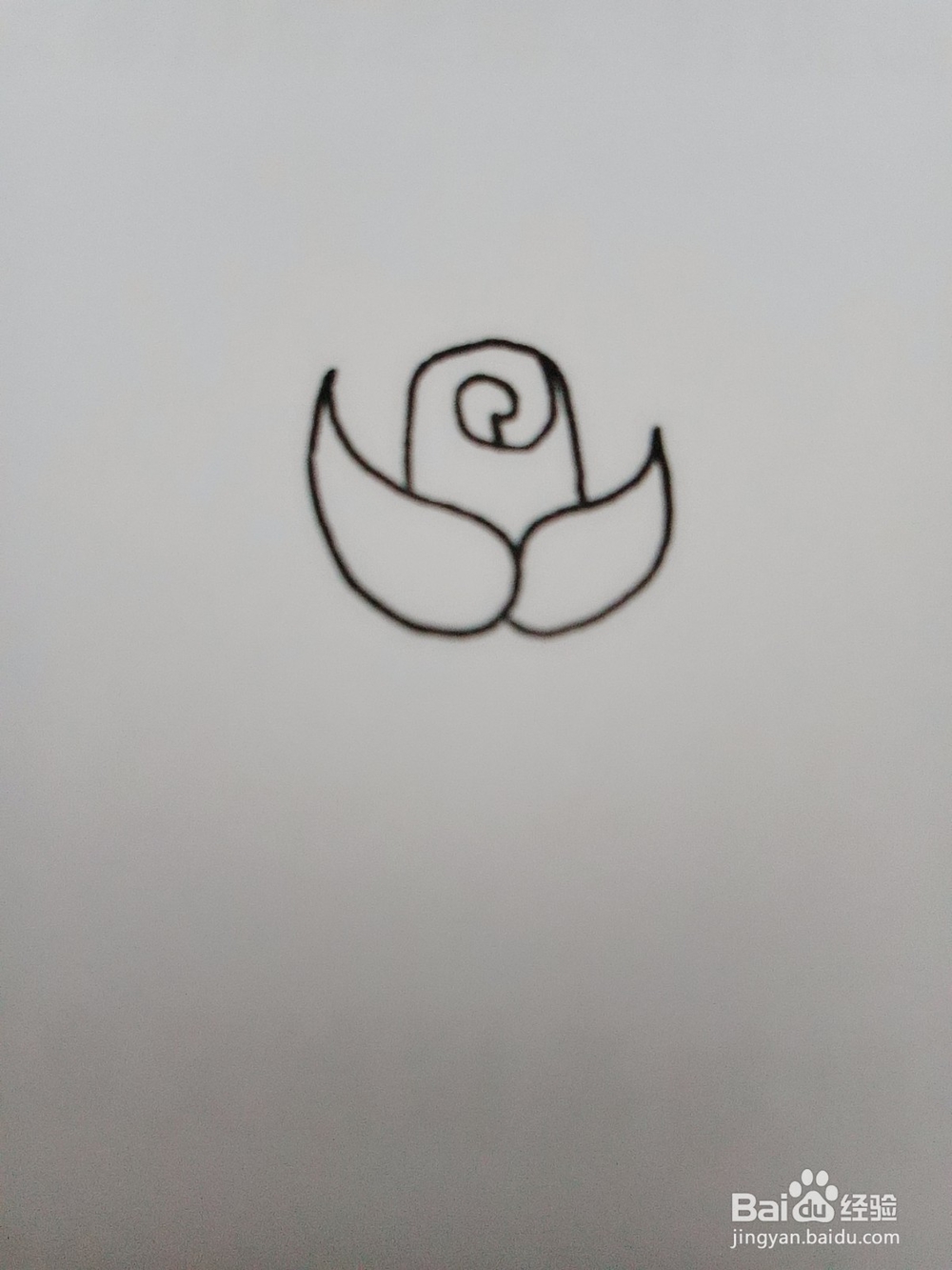 一支玫瑰花的简笔画怎么画