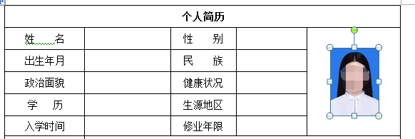 如何在word简历表中插入照片